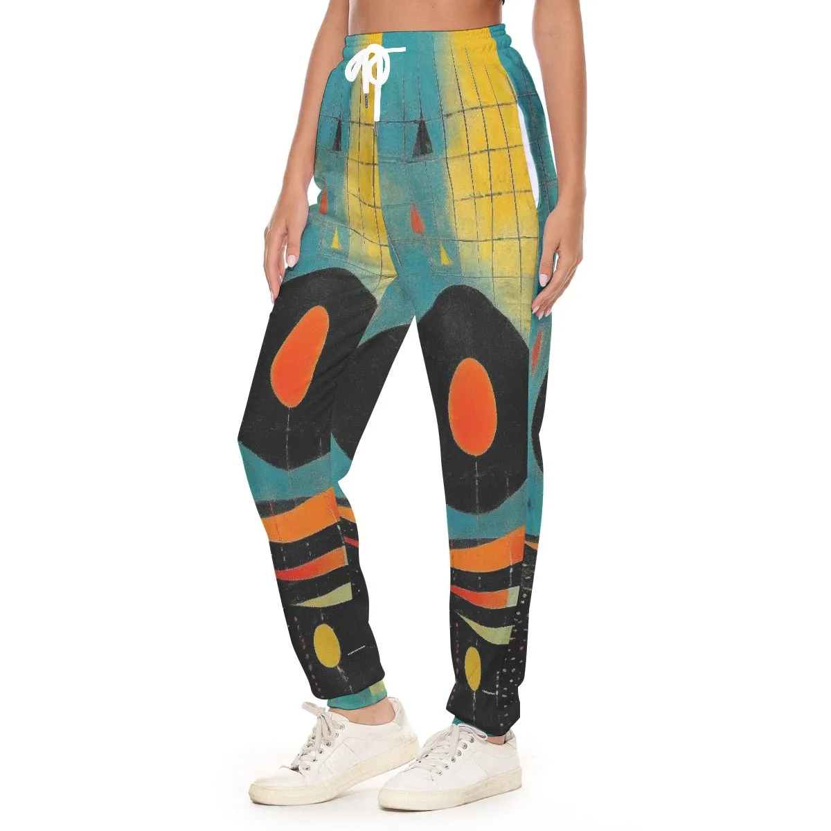 All-Over Print Women's Casual Pants 221 multicolored, abstract, print