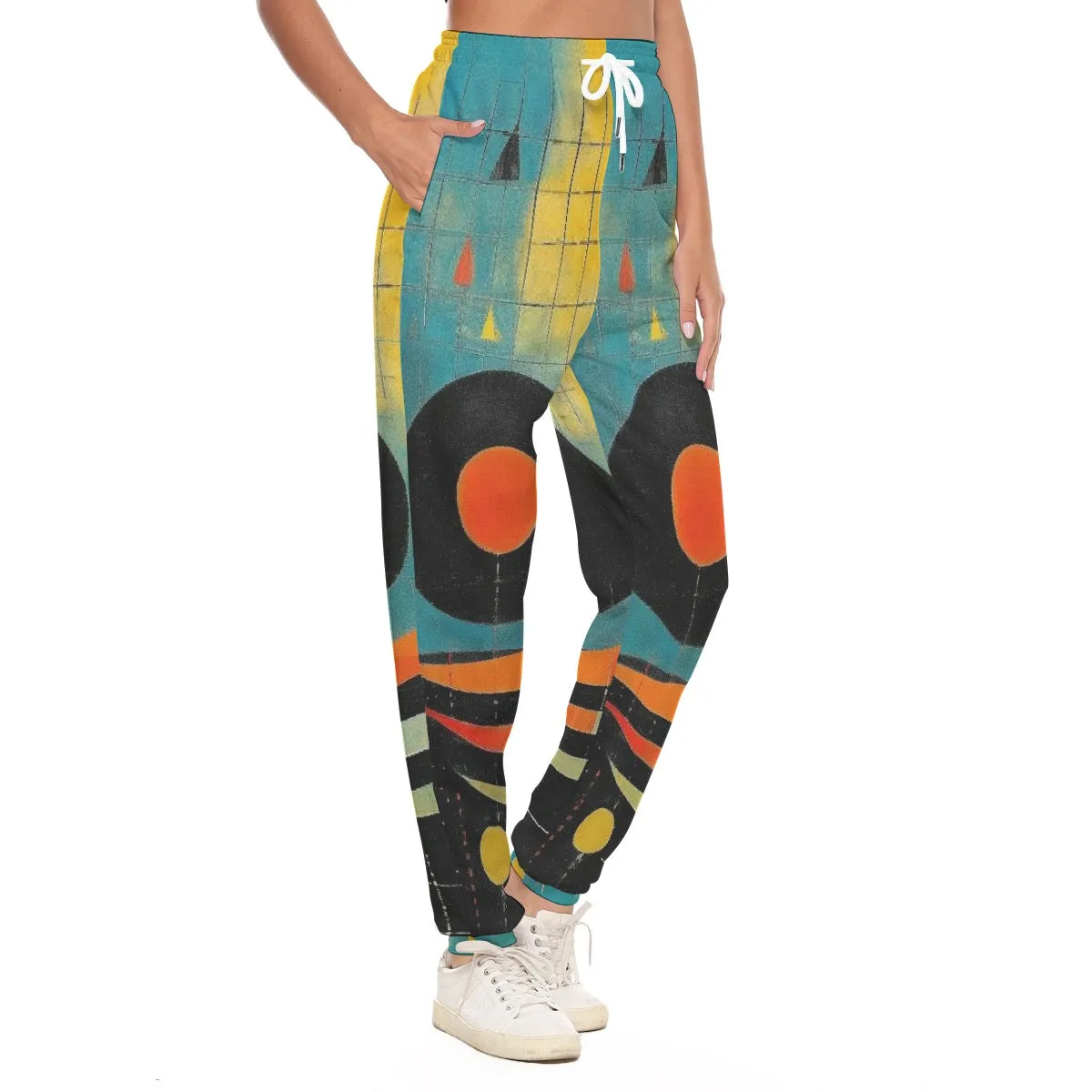 All-Over Print Women's Casual Pants 221 multicolored, abstract, print
