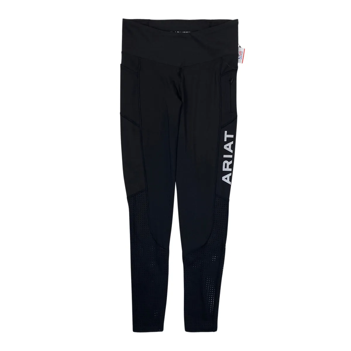 Ariat 'EOS' Knee Patch Tights in Black - Women's Small