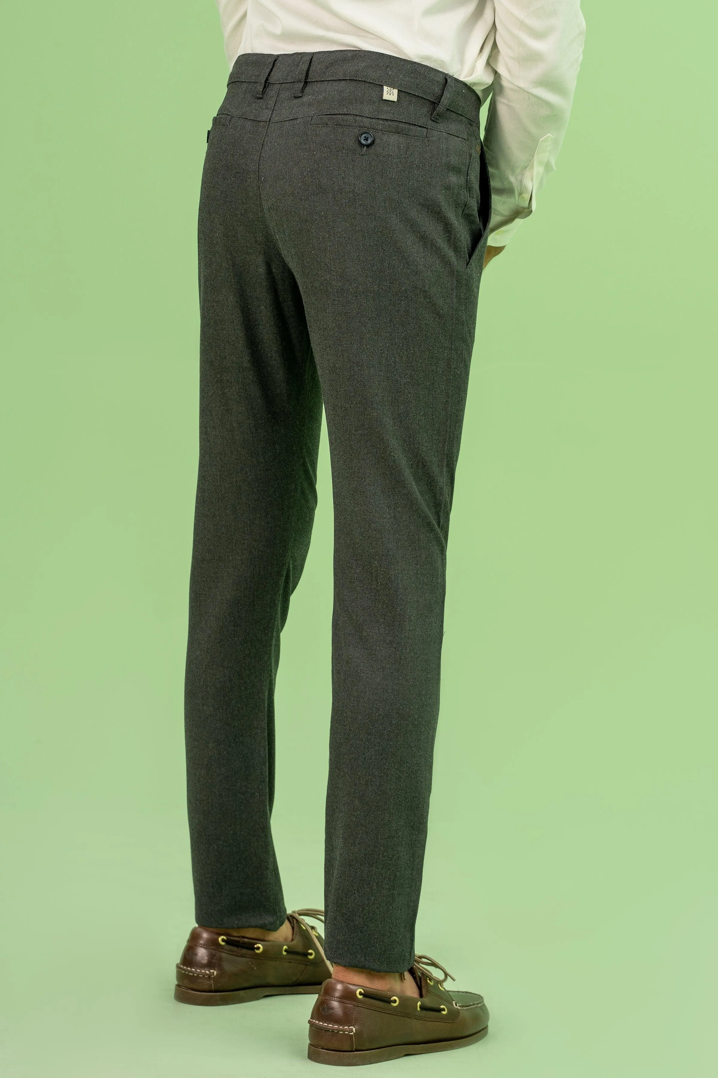 CROSS POCKET SELF TEXTURED PANT DARK GREY