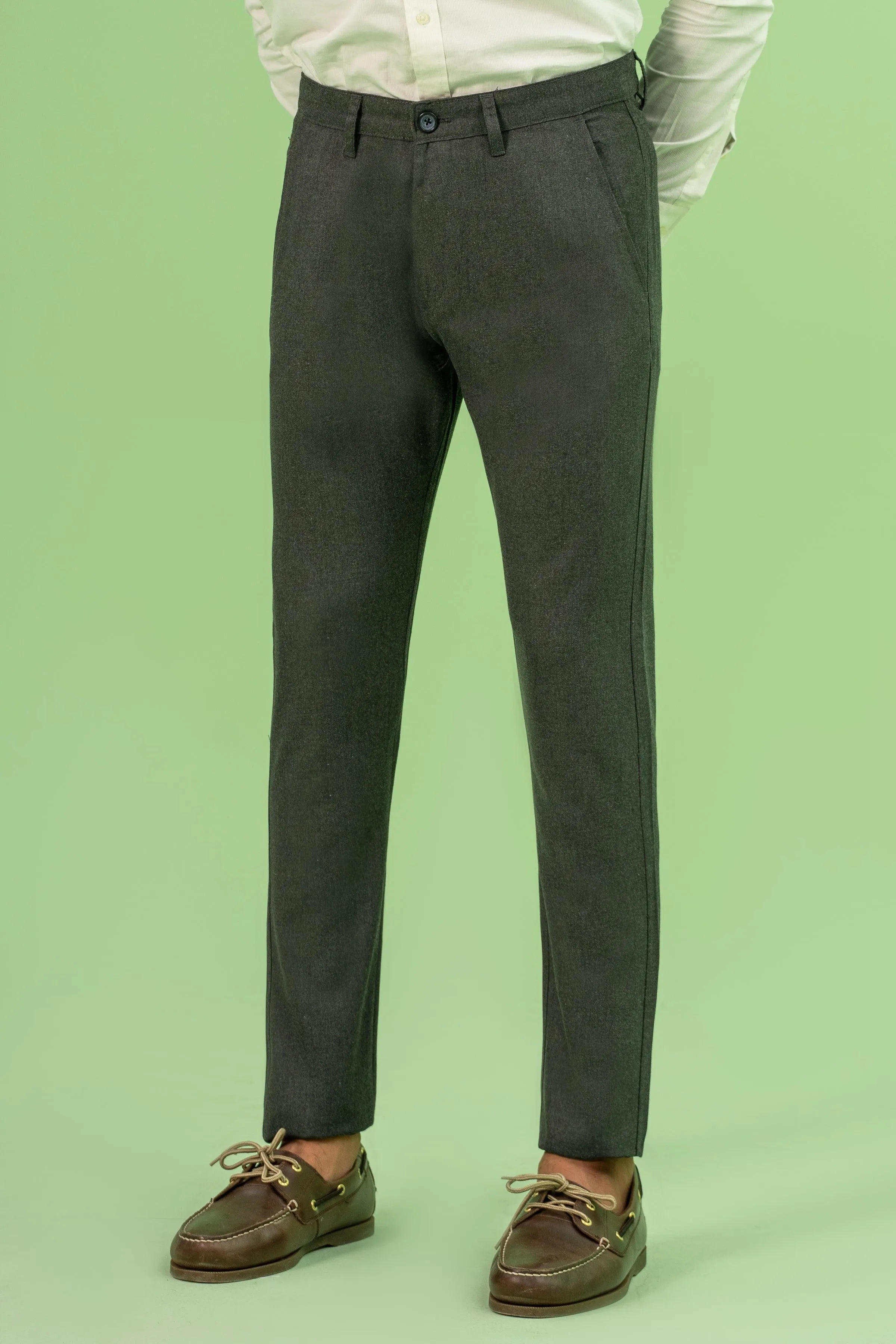 CROSS POCKET SELF TEXTURED PANT DARK GREY
