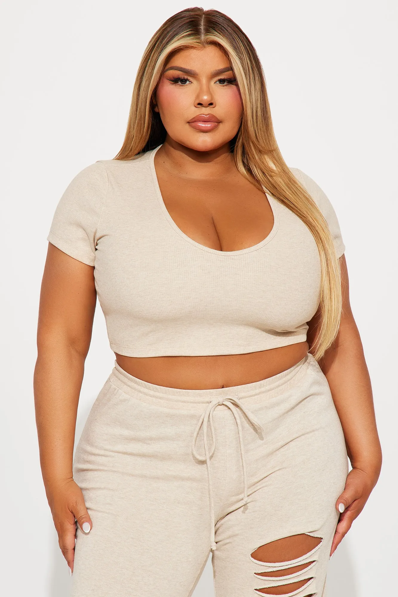 Getting Along Pant Set - Oatmeal