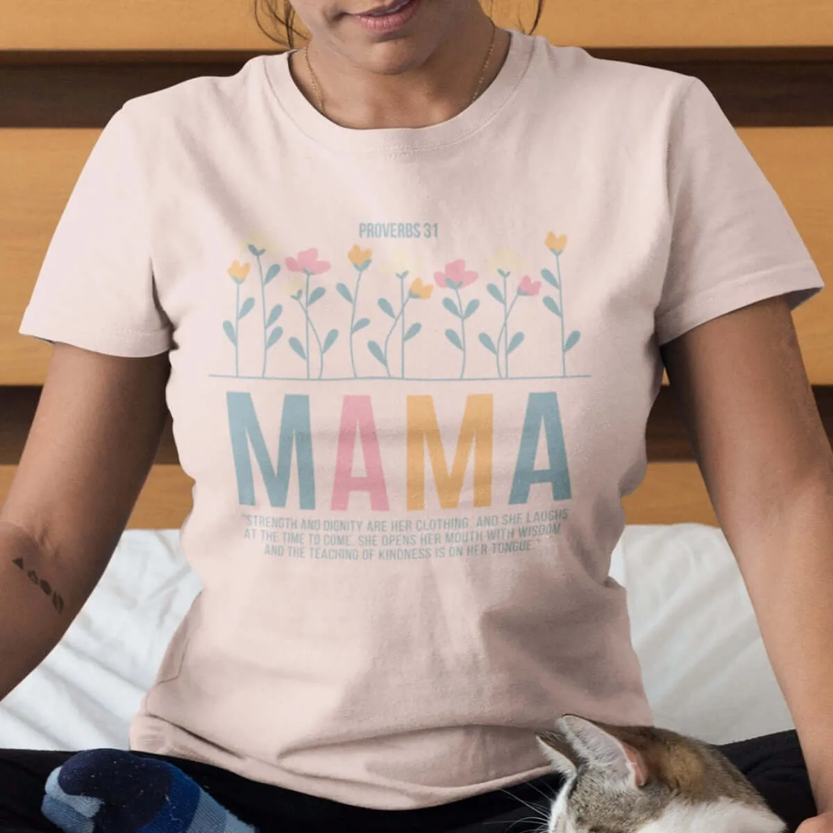 Gift For Mom Mothers Day Shirt, Floral Christian TShirt, Flower Mama Tee