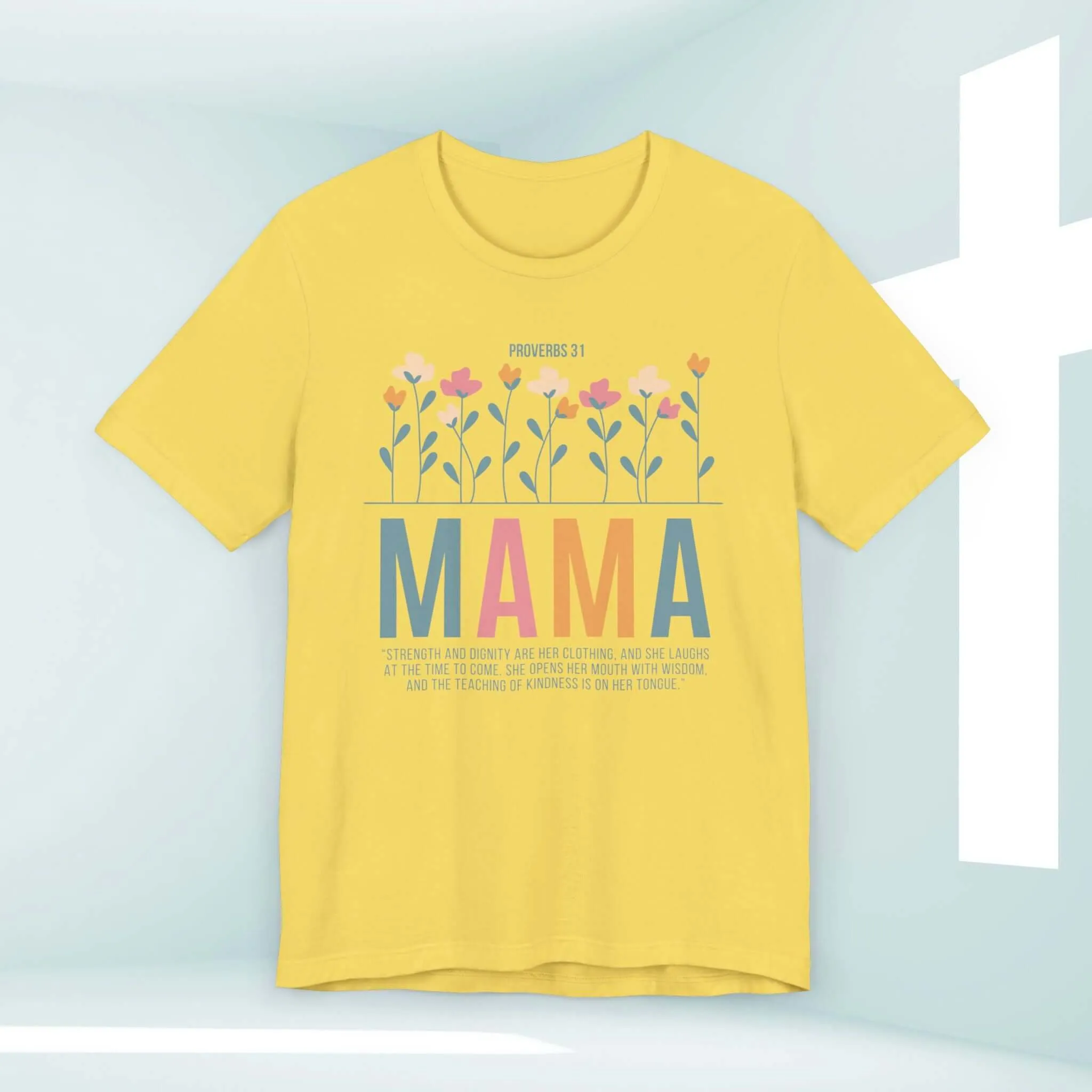 Gift For Mom Mothers Day Shirt, Floral Christian TShirt, Flower Mama Tee