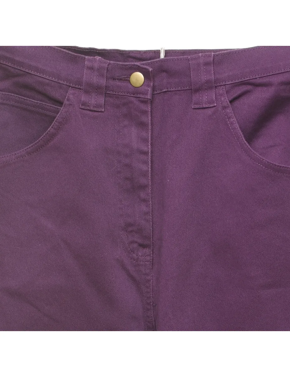 High Waist Purple Tapered Jeans - W28 L32
