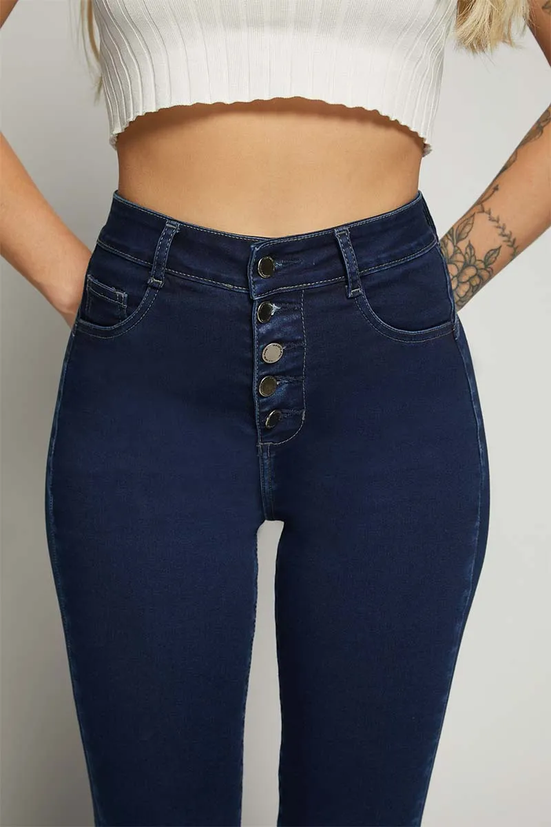 Jeans Tiro Alto Pitillo 1810