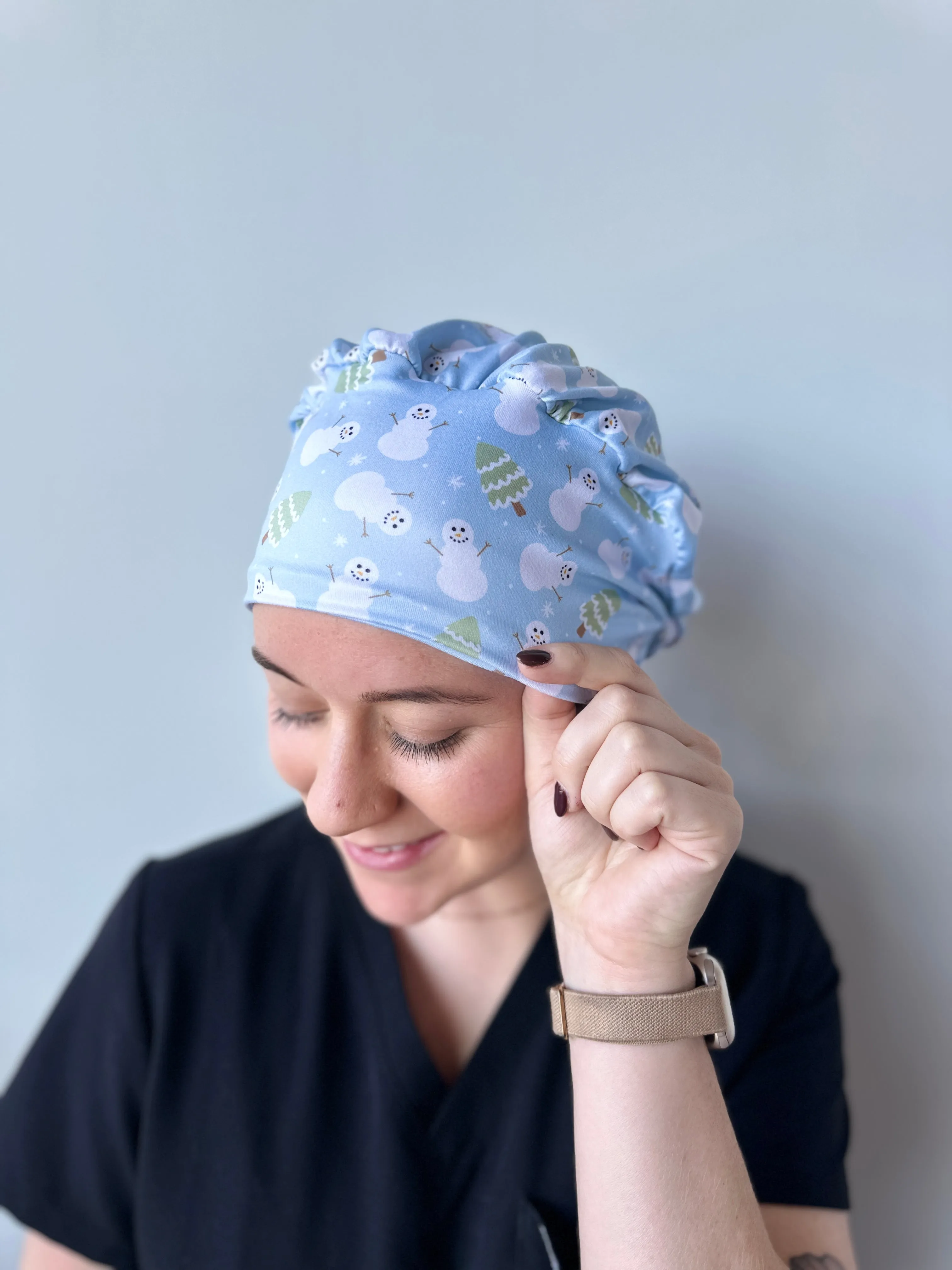 Scrub Hat - Snowmen