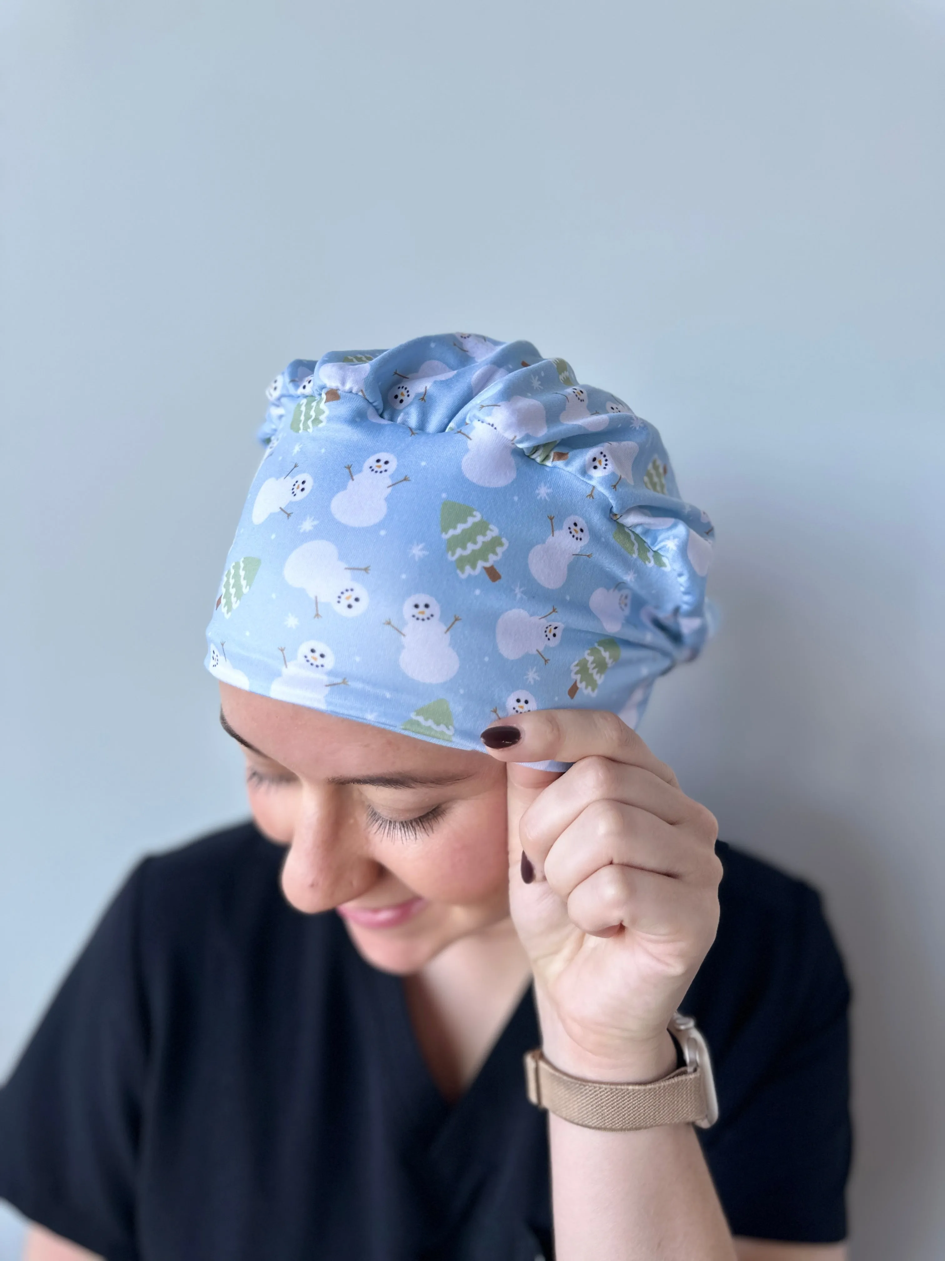 Scrub Hat - Snowmen